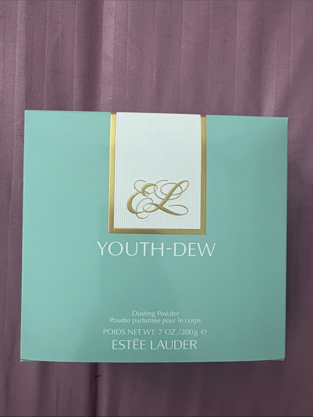 Estee Lauder Youth‑Dew Dusting Powder – Aqua Mint with Gold Accent